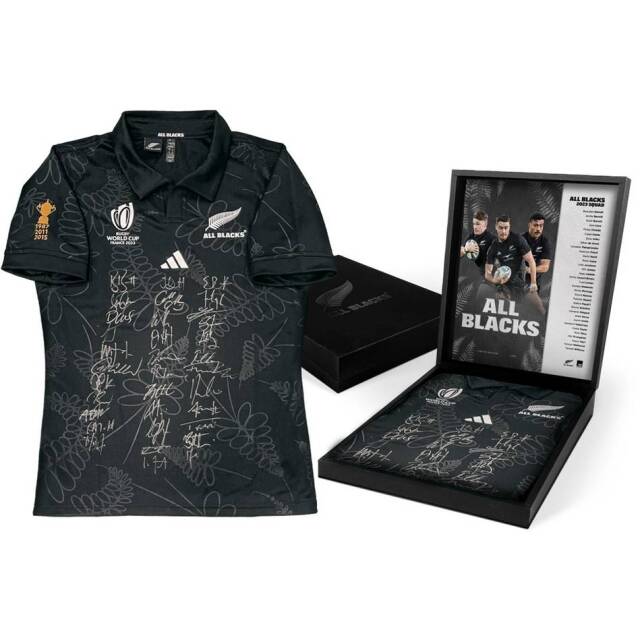オールブラックス RWC2023 チーム サイン入りジャージ （フレーム付き）