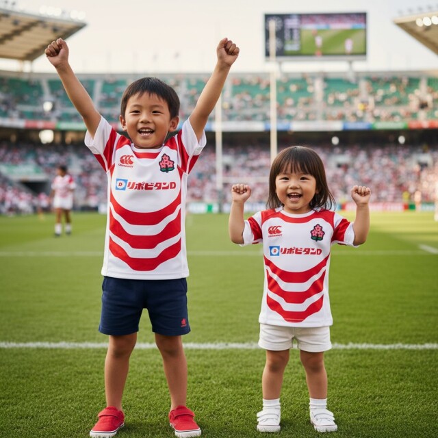 ラグビー日本代表 ジャパン 25/26 子供用 レプリカホームジャージ