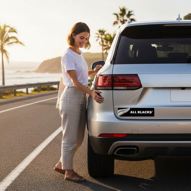 オールブラックス バンパーステッカー 2枚入