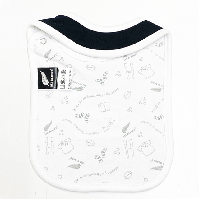 オールブラックス 赤ちゃん用よだれかけ