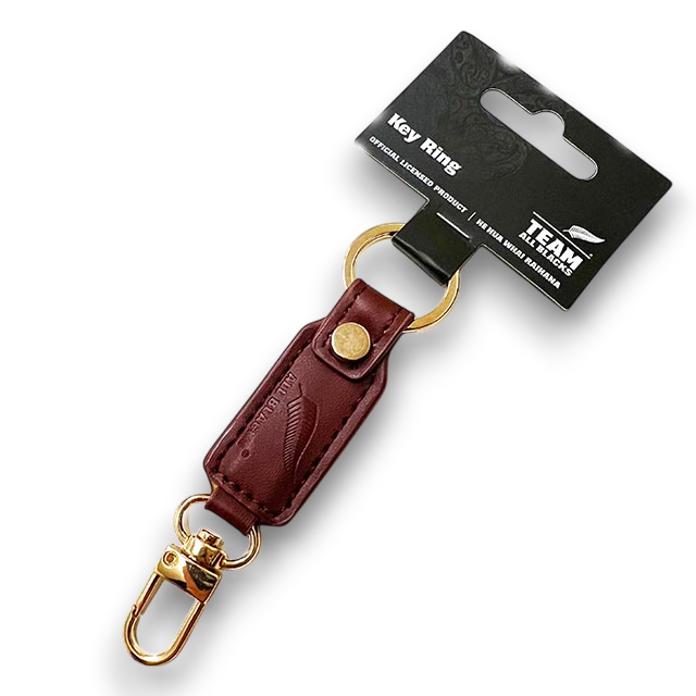 オールブラックス  レザークラスプキーリング