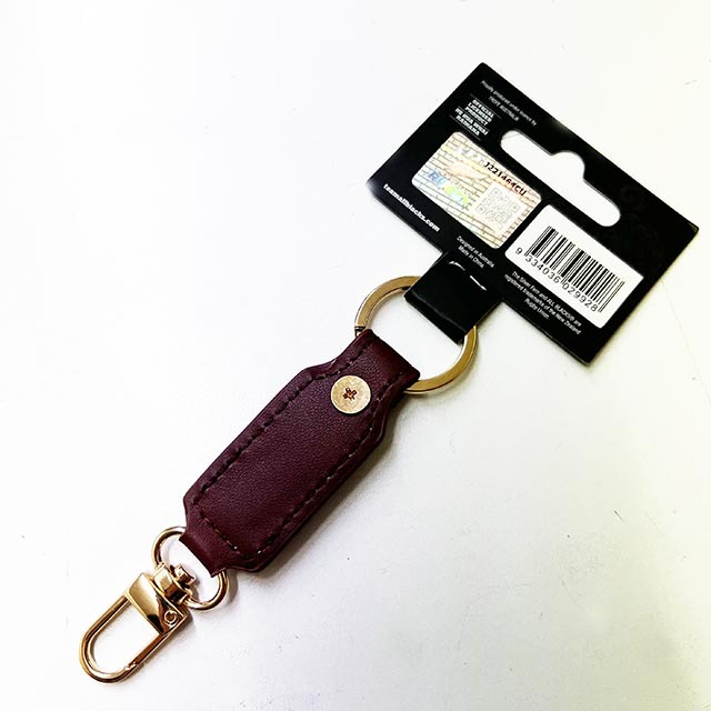 オールブラックス レザークラスプキーリング