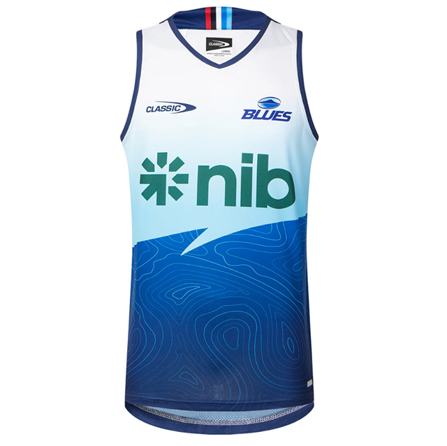【海外XLサイズ】NRL ＮＳＷ・ブルーズ 2025シングレット ヨーモデル 海外Lサイズ】NRL NSW・ブルーズ 2025ホームジャージ