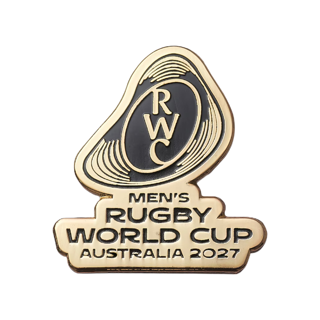 RUGBY WORLDCUP AUSTRALIA 2027 ロゴピンバッジ ゴールド