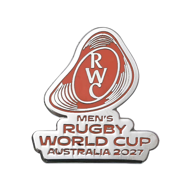 RUGBY WORLDCUP AUSTRALIA 2027 ロゴピンバッジ シルバー