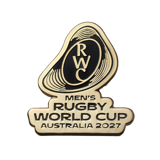 RUGBY WORLDCUP AUSTRALIA 2027 ロゴピンバッジ ゴールド