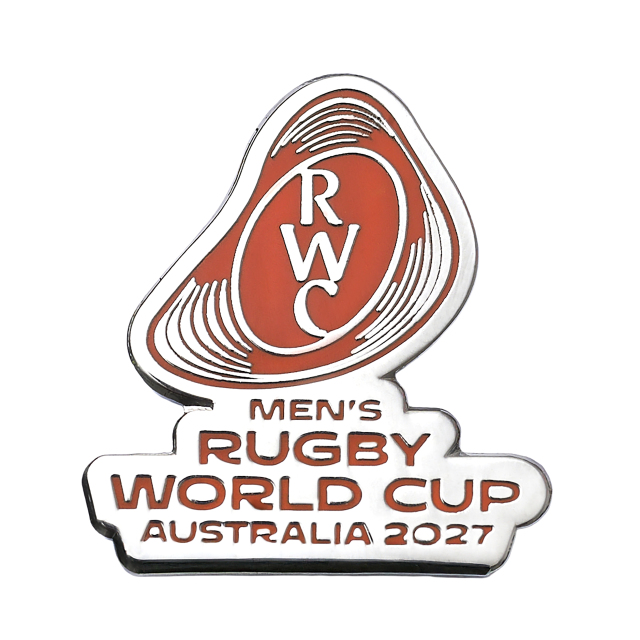 RUGBY WORLDCUP AUSTRALIA 2027 ロゴピンバッジ シルバー