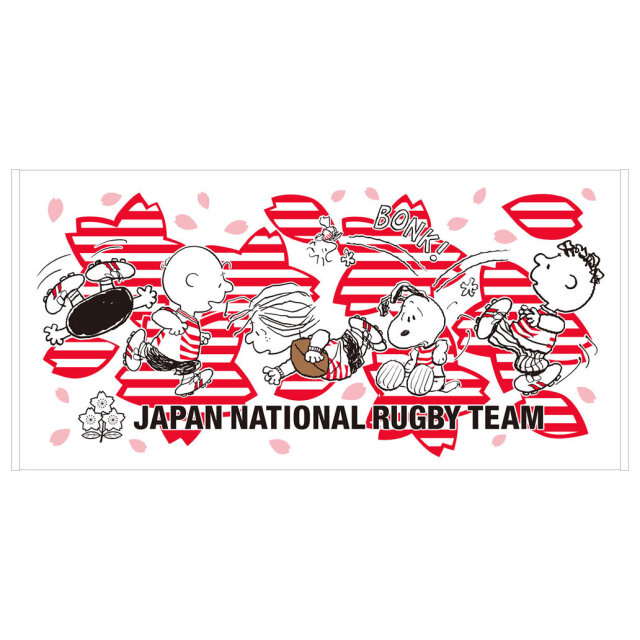 ラグビー日本代表×スヌーピー バスタオル(さくら柄)