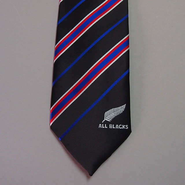 オールブラックス ストライプネクタイ【ブラック×レッド】#31