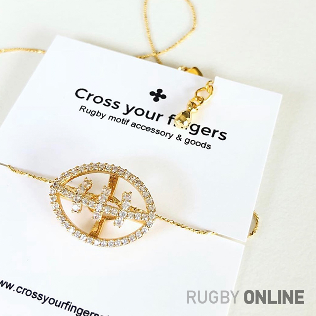 Cross Your Fingers ジルコニア ボール ネックレス