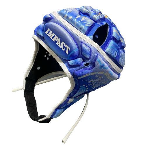 IMPACT ヘッドギア 青 IMPACT インパクト マオリ ブルー ラグビー ヘッドキャップ