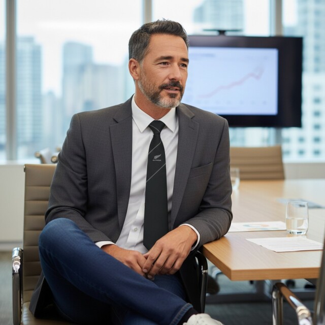 オールブラックス ラインネクタイ【ブラック】#1