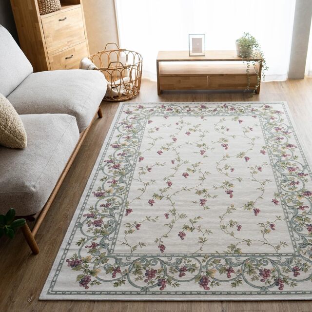 豪華な花柄のゴブラン織りラグマット 約 240×340 cm 6畳｜輸入絨毯専門