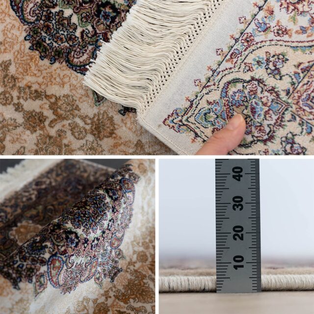 最高級レーヨン超高密度144万ノットの玄関マット 約 60×90 cm｜輸入