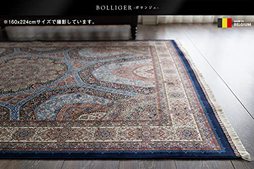 150万ノット高密度のペルシャ・メダリオンデザインの高級ラグ 約 140