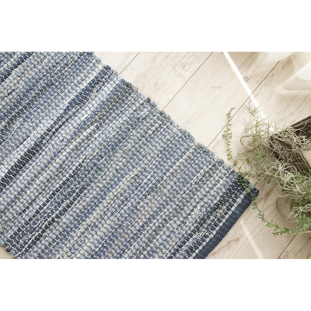 洗えるデニムラグ 190x240cm ブルー サヤンサヤン サヤンサヤン デニム ラグ カーペット 190×240 3畳 オルテガ
