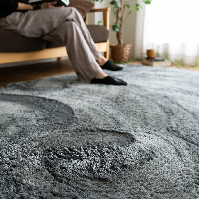 デュレ 洗える 3畳  190×240cm 無地 北欧  シャギー ホワイト ブラック ベージュ グレー グリーン アイボリー 白 黒/durer-190-240