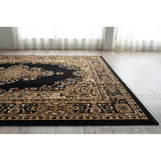 ペルシャ柄絨毯 200×290 新品未使用 ラグ カーペット ゴールド 訳あり ペルシャ柄絨毯 200×290 新品未使用 ラグ カーペット ゴールド