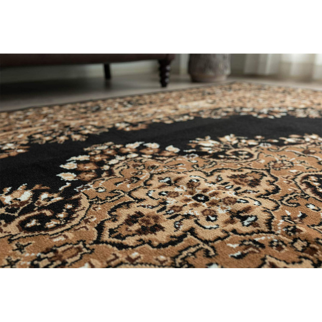 豪華な雰囲気のペルシャ柄ウィルトン織りラグマット 約 200×250 cm 3畳