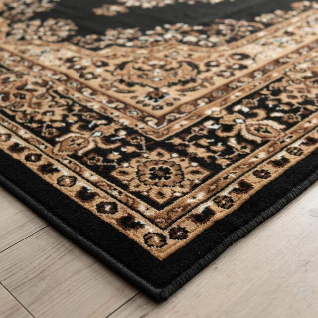 豪華な雰囲気のペルシャ柄ウィルトン織りラグマット 約 235×235