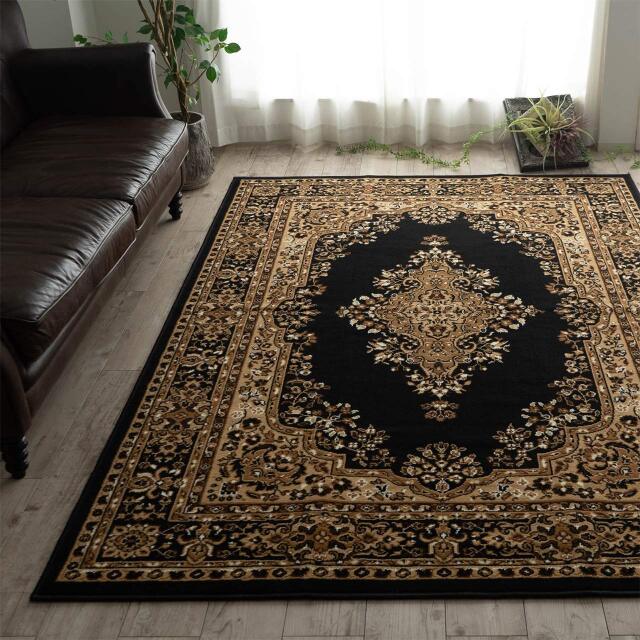 豪華な雰囲気のペルシャ柄ウィルトン織りラグマット 約 235×320 cm 6畳 