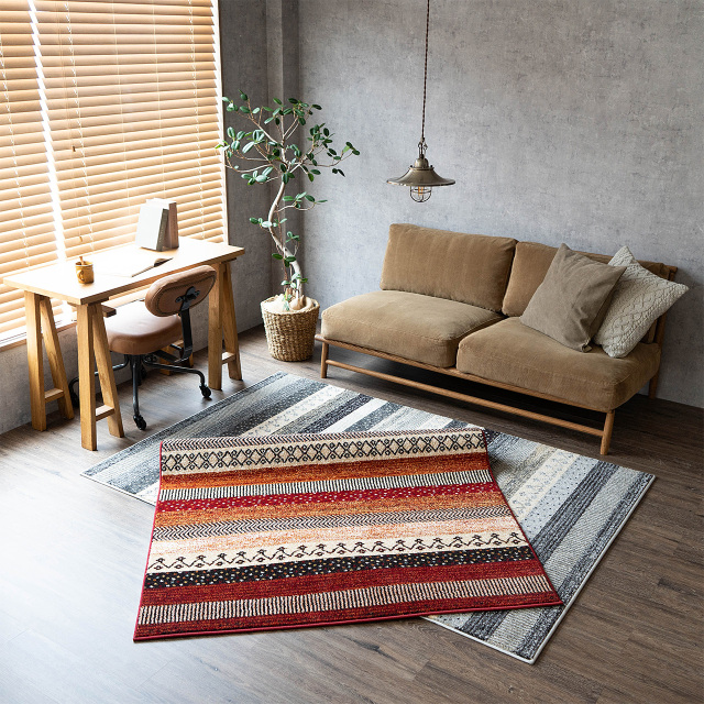 幾何学模様ラグ 240x240cm 赤 グレー 楽天市場】【39H限定！5％OFF