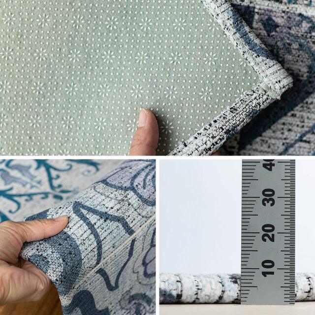 モロッカンタイル調の洗えるゴブラン織りラグマット 約 150×200 cm 1.5
