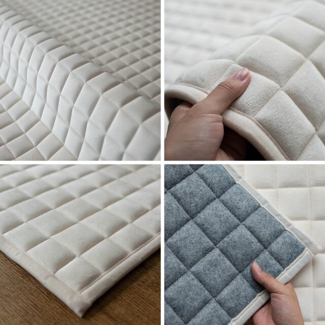 北欧風のふかふか厚めのキルトラグ 約 95x140 cm 1畳｜輸入絨毯専門店