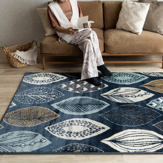 存在感抜群な北欧テイストのラグマット 約 200x200 cm｜輸入絨毯専門店