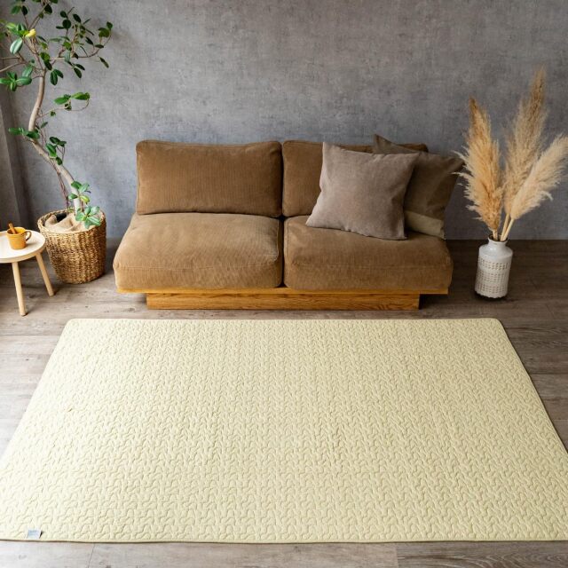 モノ イブル キルト くすみ 洗える シンプル 約70x100 cm マット ホワイト グリーン ベージュ ラベンダー イエロー グレー 中国/mono-70-100