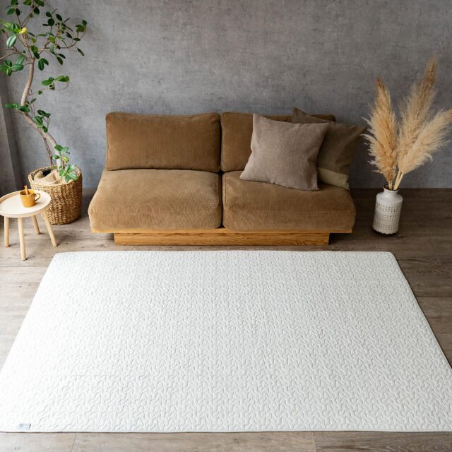 モノ イブル キルト くすみ 洗える シンプル 約70x100 cm マット ホワイト グリーン ベージュ ラベンダー イエロー グレー 中国/mono-70-100
