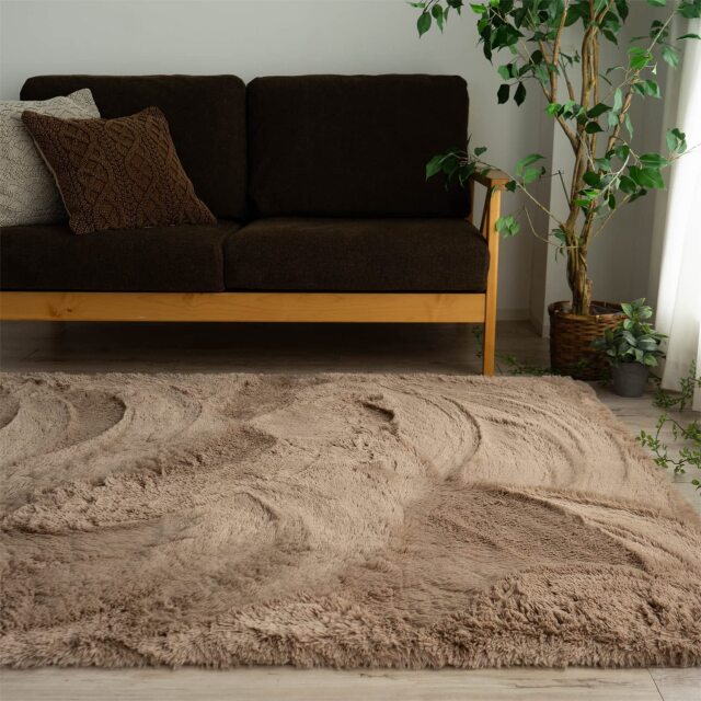エクセレントムーティー2 洗える ふわふわ シャギーラグ 220×320 cm 6畳 長方形 ホワイト アイボリー ピンク ベージュ ブラウン グレー ブラック/mouty2-220-320