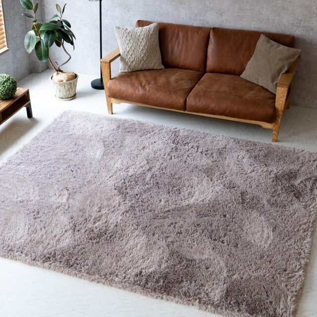 エクセレントムーティー2 洗える ふわふわ シャギーラグ 190×240 cm 3畳 長方形 ホワイト アイボリー ピンク ベージュ ブラウン グレー ブラック イエロー ブルー 中国/mouty2-190-240