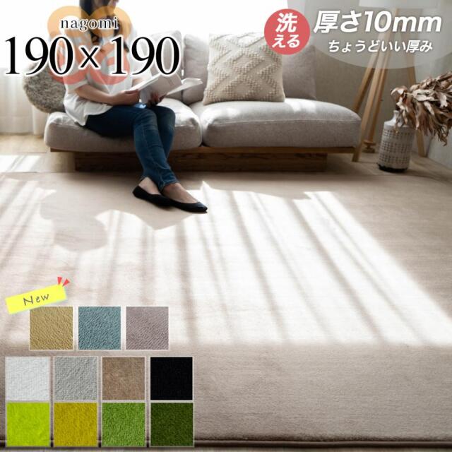 洗える カーペット 2畳 ラグ 200×200 汚れが落としやすい 新品未使用