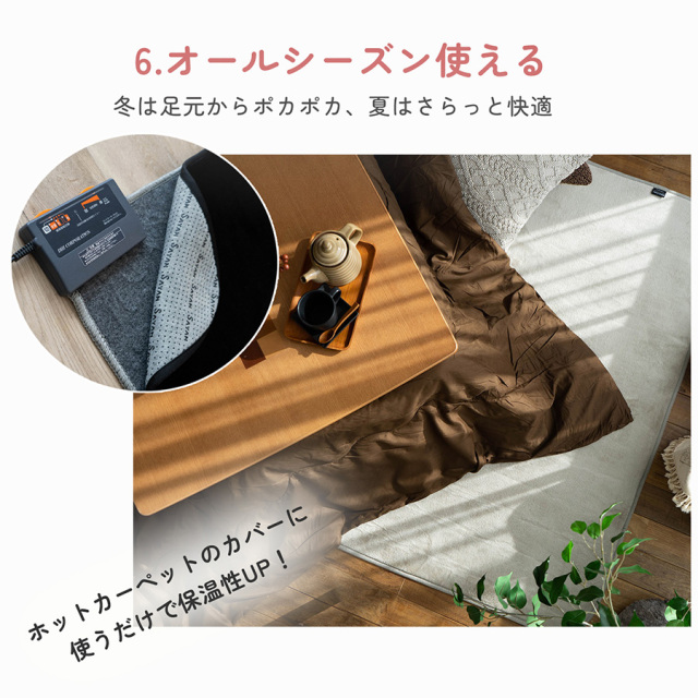 さらっと滑らかシンプル無地で洗えるラグマット 約 190x240 cm 3畳