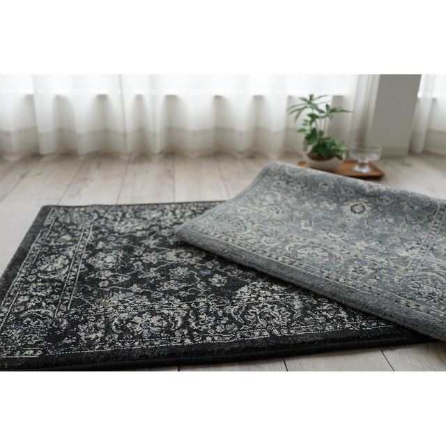 豪華なオーナメント柄、ベルギー製の高密度ウィルトン織り玄関マット