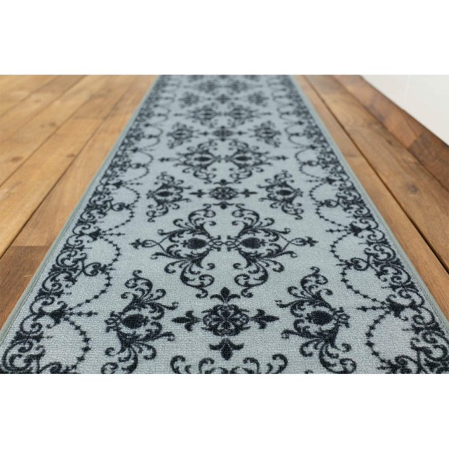 プリントキッチンマット 北欧風 45×180 cm ロングマット フラワー オーナメント ペルシャ ギャベ クラシック/print-45-180