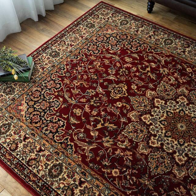 伝統的なペルシャ・メダリオン柄のウィルトン織りラグマット 約 240