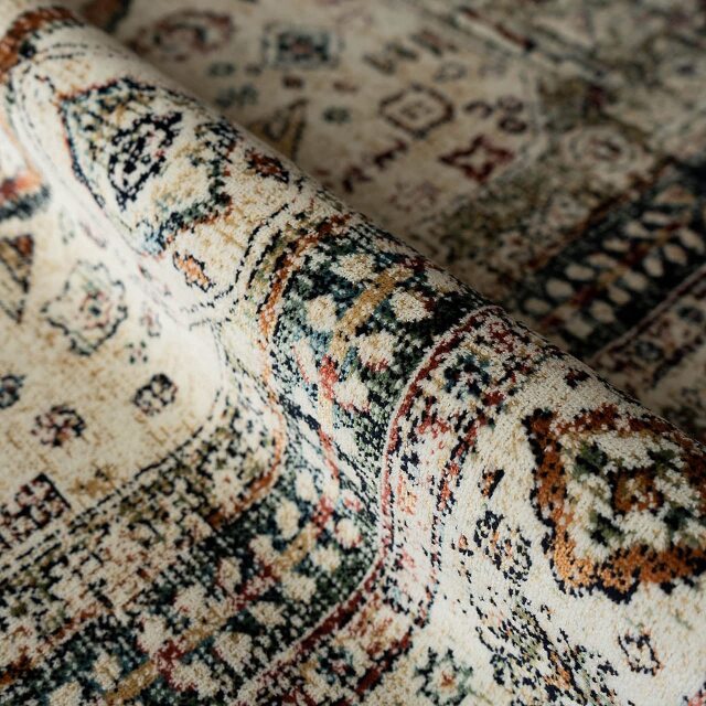 アンティーク風ペルシャ柄のモケット織りラグ 約 195x250 cm 3畳