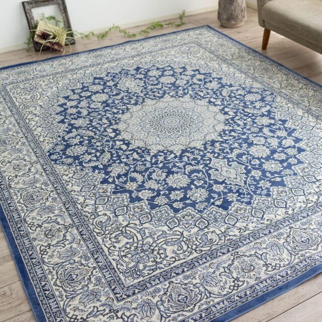 ロイヤルパレス14180ペルシャ風 メダリオン 135×195 cm 1.5畳 長方形 レッド グリーン ベージュ アイボリー モケット織 ベルギー製/rp14180-135-195