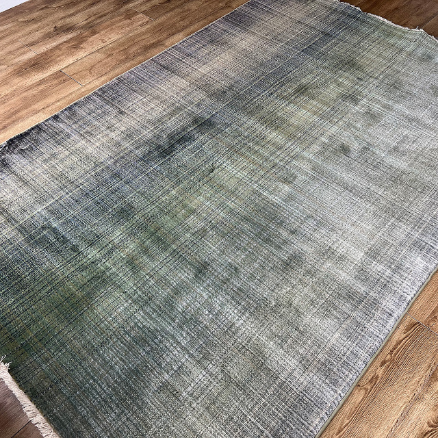 サンプル品／北欧風 グラデーション ラグマット カーペット 絨毯  160x240 cm 約3畳 長方形 グリーン 床暖房 ホットカーペットカバー対応 ウィルトン織 トルコ製