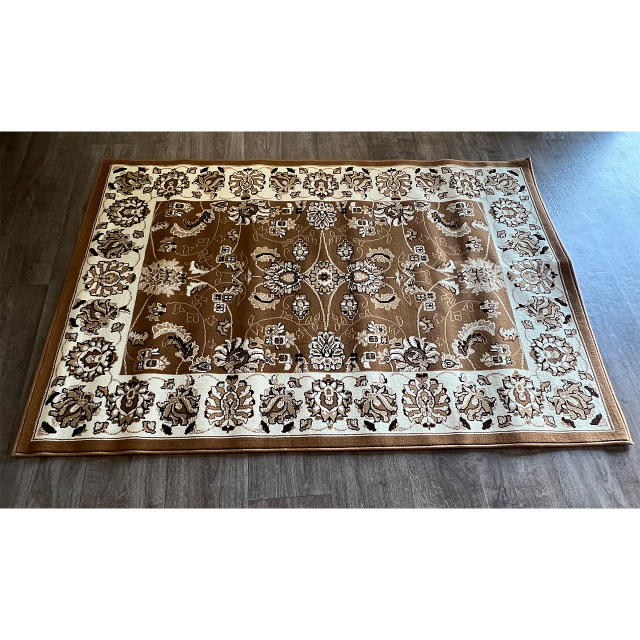 115x74cmペルシャ絨毯花柄デザインのラグ サンプル品】エレガントな花