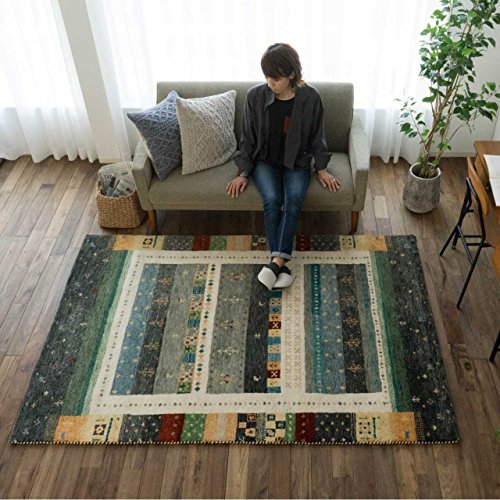 遊牧民の自由な感から生まれたギャッベ絨毯 約200x250 cm 3畳｜輸入