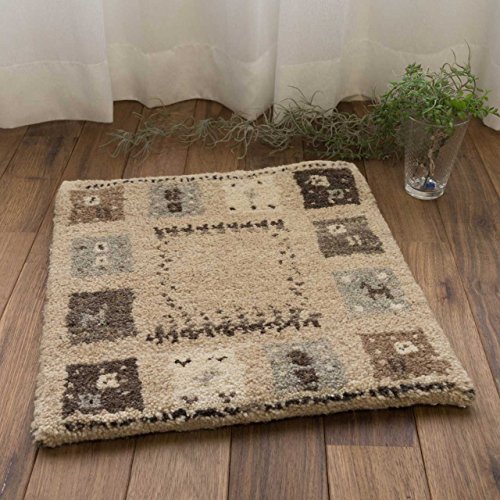 手織りの素朴な味わいが魅力、ギャベの座布団 約40x40 cm｜輸入