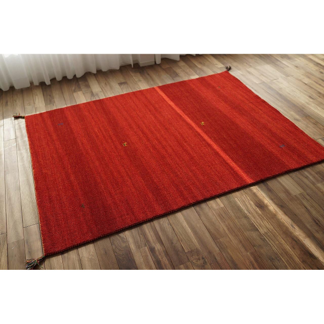 遊牧民の自由な感性、ギャベのラグマット 約140x200 cm 1.5畳｜輸入