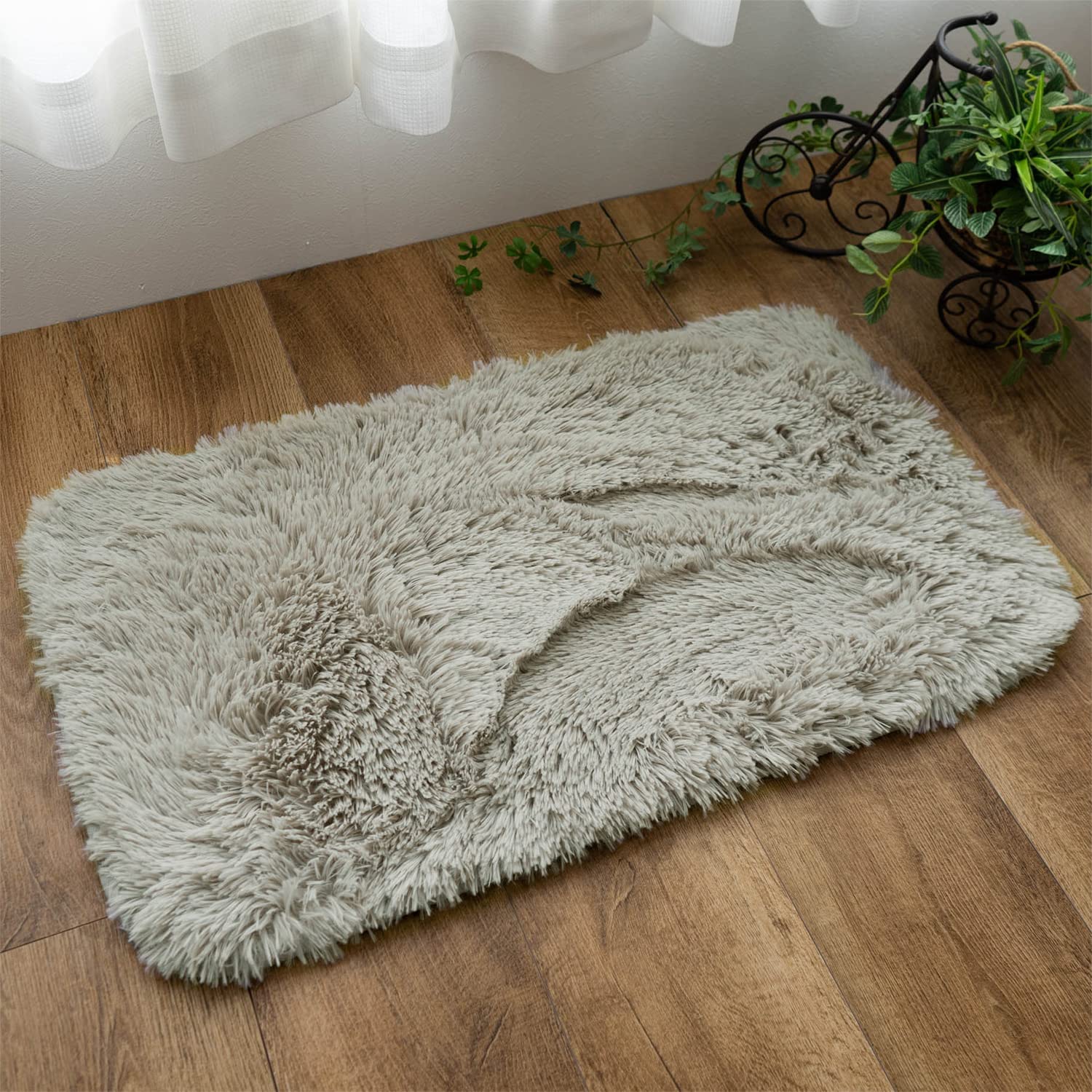 エクセレントムーティー2 洗える ふわふわ シャギーラグ 45×75 cm 長方形 ホワイト アイボリー ピンク ベージュ ブラウン グレー ブラック/mouty2-45-75