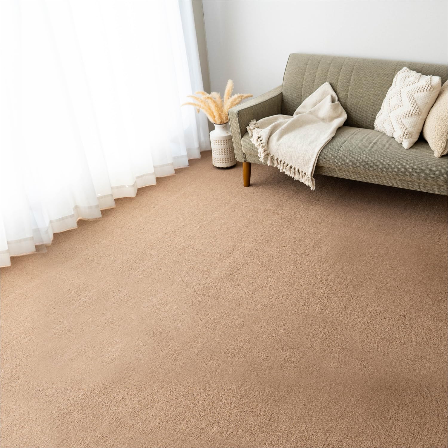 【オーダーカット専用ページ】ニーノ 抗菌 防臭 無地 約 352×352 cm 8畳 江戸間 正方形 アイボリー ブラウン グリーン ピンク グレー ベージュ 日本製/nino-352-352-