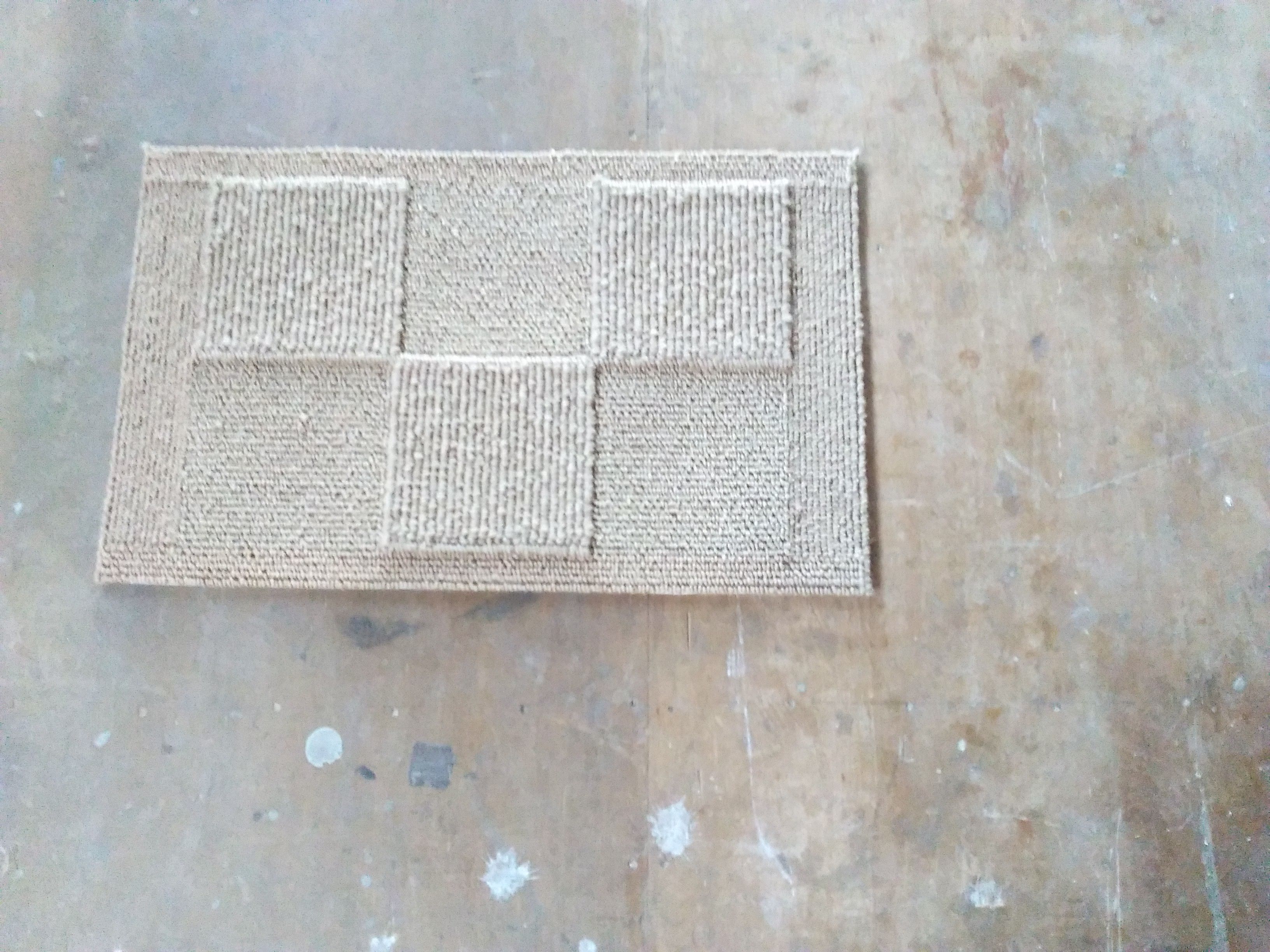 2色の麻のバスマット