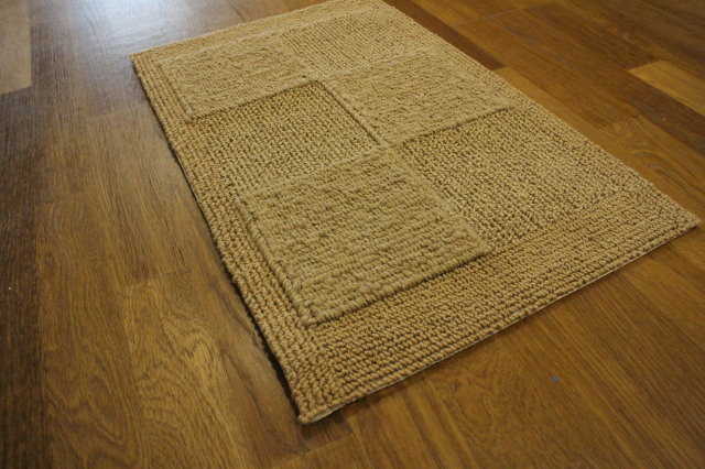 2色の麻のバスマット