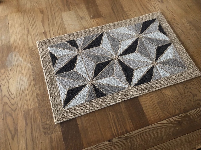 麻の葉模様ラグ "Asanoha" (45x75cm) - 空間の位相を変える物質